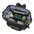 thumbnail image 4 of Fisher-Price Multi-Pocket Diaper Bag with Changing Pad, Midnight Black, 4 of 7