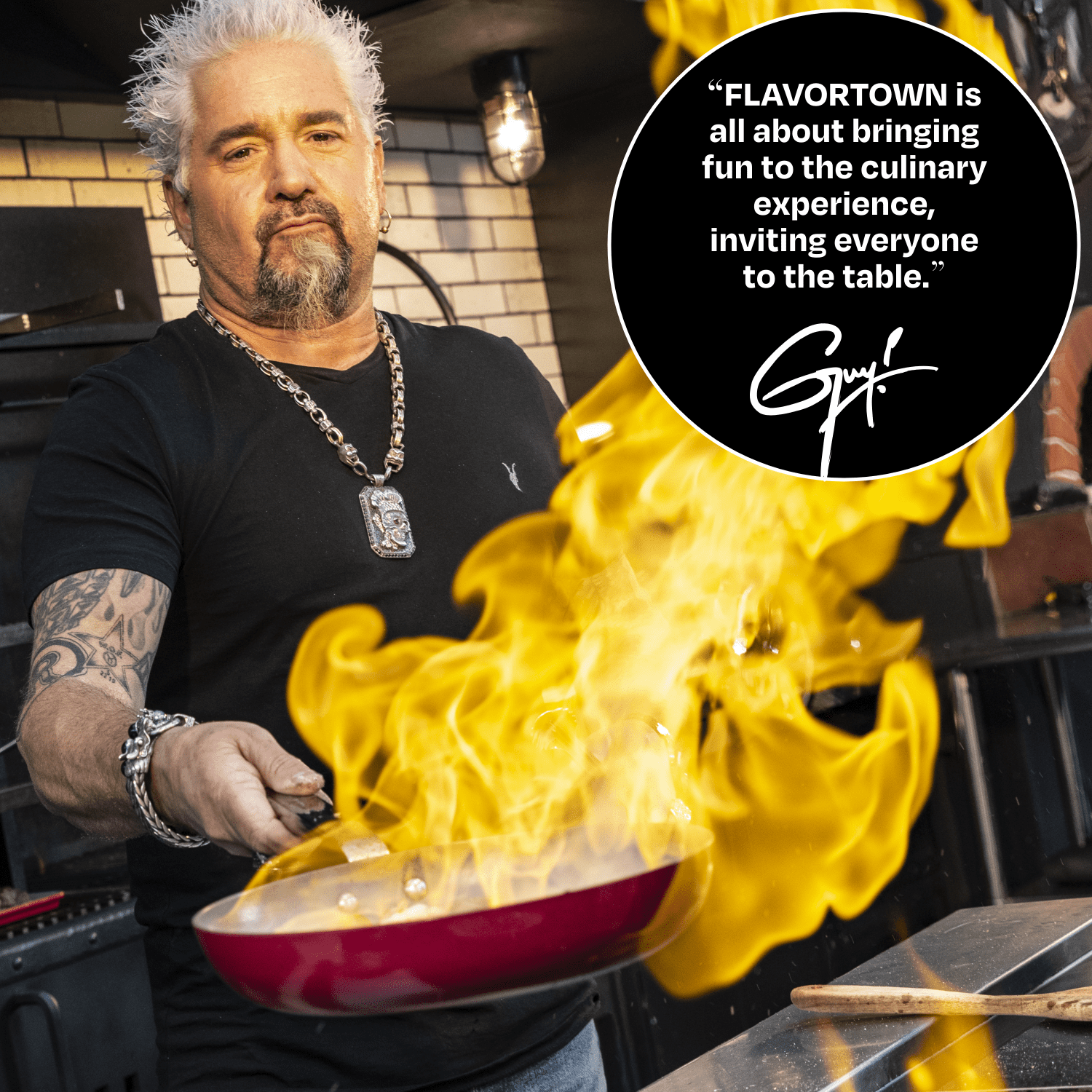 Guy Fieri's Flavortown 6-Piece Ceramic Cookware Set, 8" & 10.2" Frypans, 2QT Saucepan, 3.2QT Sautépan Nonstick, Oven & Dishwasher Safe, Easy to Clean Everyday Cookware