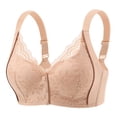 thumbnail image 2 of LIHOFIO Womens Sports Bras Solid Color Plus Size Front Hook Wireless Breathable Adjustable Bra, 2 of 5