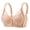 Khaki, variant on Lopecy-Sta Front Closure Lace Bra for Women, Full Coverage Wireless Supportive Minimizer Bra with Adjustable Straps, Comfortable Plus Size Lingerie