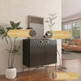 thumbnail image 4 of Clihome Modern Accent Storage Cabinet with 2 Doors, Buffet Sideboard, Black, 4 of 6