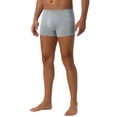 thumbnail image 4 of INSPIRE CHIC Mens Underwear Regular Fit Soft Comfortable Solid Color Basic Boxer Briefs 30 Light Gray, 4 of 5