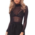 thumbnail image 3 of DuAnyozu Women Mesh Tops T-shirt Basic See-throug Blouse, 3 of 5