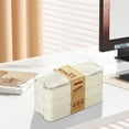 thumbnail image 5 of Bento Lunch box - Wheat Straw Fiber Stackable Bento Box, 3-in1 Compartment, Leakproof lunchbox container, Adult Lunch Box,Reusable On-the-Go Meal and Snack Containers, 5 of 5