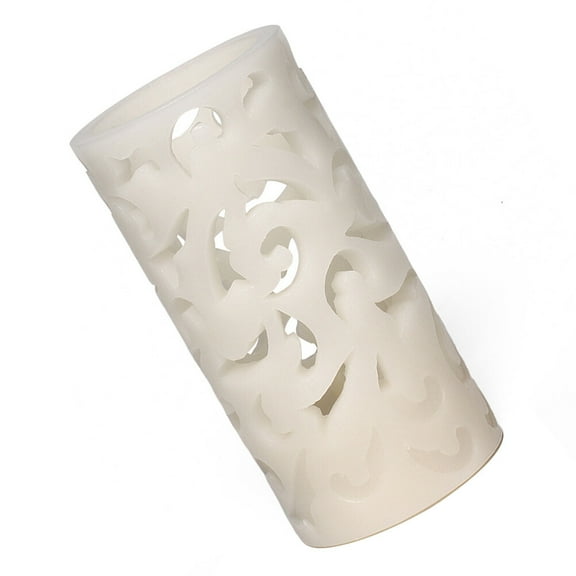 White Decorative Electric Candle Light with Realistic LED Flame Effect for Home Party and Gifts