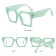 thumbnail image 7 of Blue Light Blocking Glasses Fashion Oversized Big Square Frame Computer Eyeglasses for Women and Men Effective Protection, 7 of 7