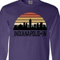 thumbnail image 4 of Inktastic Indianapolis Indiana Skyline Retro Long Sleeve T-Shirt, 4 of 5