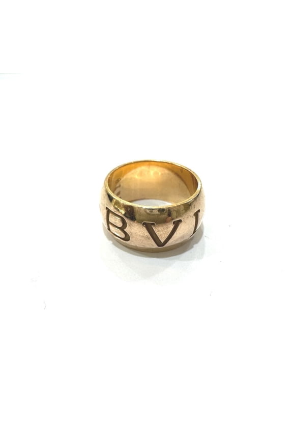 Pre-Owned BVLGARI Bvlgari 18KPG Monologo Ring, Women's, Pink Gold (Good)