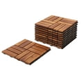 thumbnail image 3 of SAFAVIEH Hanoi Outdoor Patio 12 Slat Wooden Floor Tile, Natural, Set of 10, 3 of 7