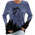 thumbnail image 2 of Ichuanyi liquidación de la moda para mujeres de la moda impresa manga de mangas largas blusa redonda de cuello redondo sudadera sudadera sudadera con capucha ICHUANYI WER202308211929, 2 of 4
