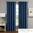 thumbnail image 5 of Tobie Blackout Window Curtain Panels with Tiebacks, Back Tab,  Navy, 38" x 96", 5 of 17