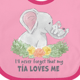 thumbnail image 4 of Inktastic I'll Never Forget That My Tia Loves Me Cute Elephants Boys or Girls Baby Bib, 4 of 4