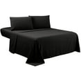 thumbnail image 1 of 1200 Thread Count 4 Piece Quality Sheet Set 24 Inch Deep Pocket 100% Egyptian Cotton Solid Pattern, 1 of 4