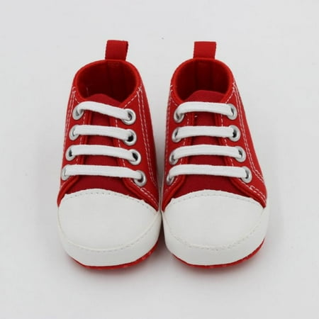 

[BRAND CLEARANCE!!!] 0-18M 8 Colors Kids Children Boy&Girl Shoes Sneakers Baby Infantil Soft Bottom First Walkers (Red)