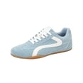 thumbnail image 2 of Willtoo Womens Sneakers Retro Color Block Lace Up Low Top Round Toe Casual Shoes Lightweight Gum Sole Fashion Walking Trainers, 2 of 5