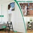 thumbnail image 4 of Step Ladder 3 Step Folding, Heavy Duty 330 Lbs Load 3 Step Ladder Folding Step Stool, Step Ladders for Home, Tall Kitchen/Closet Ladder 3 Step for Adults, Small Three Step, 4 of 17