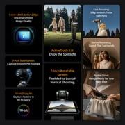 DJI Osmo Pocket 3 Creator Combo, 4K/120fps Video 3-Axis Stabilization, Handheld Vlogging Camera with Rotatable Touchscreen and DJI Mic 2 (CP.OS.00000302.01) + 64GB Memory Card + Camera Bag + More