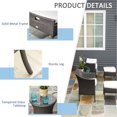 thumbnail image 4 of Outsunny Ensemble extérieur de café de rotin de 5pcs, 4 of 9