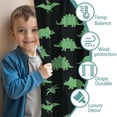 thumbnail image 3 of Blackout Kids Curtains,Black Cartoon Dinosaurs Pattern Childrens Insulated Curtains Set Of 2,Bedroom Essentials,Toddler Room Decor 52"x84", 3 of 5
