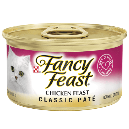 (4 Pack) Fancy Feast Classic Pate Chicken Feast Wet Cat Food, 3 oz. Can