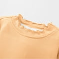 thumbnail image 6 of Feancey Toddler Girls Summer Tops Ribbed Knit Casual Kids T Shirts Ruffle Short Sleeve Crewneck Cute Tees Solid Color Tshirt Funny Gifts Orange 12 Months, 6 of 9