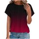 thumbnail image 2 of mfyjkho Tops Para Mujer, Camiseta De Manga Corta Con Cuello Redondo Y Dobladillo Curvo Estampada A La Moda Para Mujer Tops De Tallas Grandes L, 2 of 7