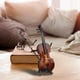 thumbnail image 2 of Modelo de violín en miniatura de madera, miniinstrumento musical, adornos con caja de regalo, 2 of 12