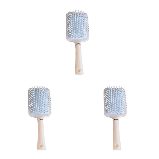 Minnieouse Cepillo de pelo Peine portátil Antiestático Peluquería Peines multifuncionales Navidad Peluquería Accesorios Crema azul Type1 NO1