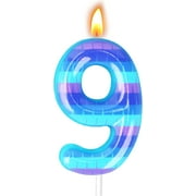 Video Game Birthday Candles, Number Candles for Birthday Party Cake Decoration Supplies (Number 9)