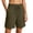 Army Green, variant on Women's Paperbag Waist Drawstring Bermuda Shorts High Waisted Casual Summer Shorts Trendy Loose Beach Vacation Shorts with Pockets