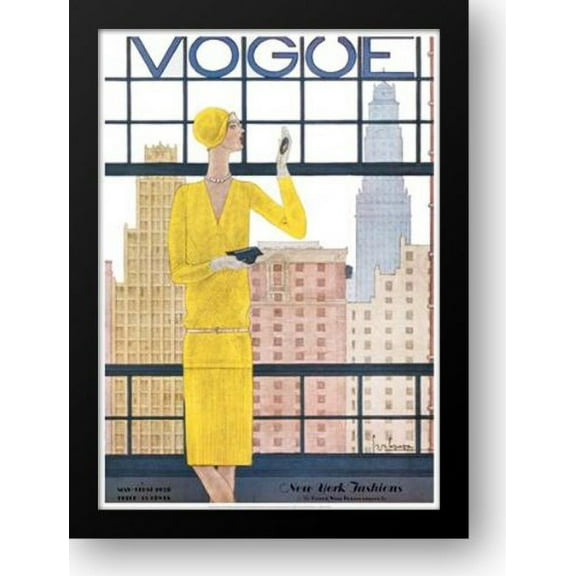 Vogue Cover-May 1, 1928 26x32 Framed Art Print by Lepape, Georges