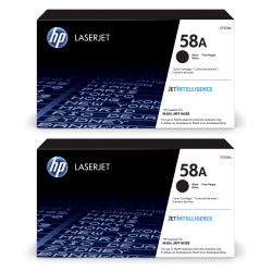 HP 58A (CF258A) Black Original LaserJet Toner Cartridges, 2-Pack