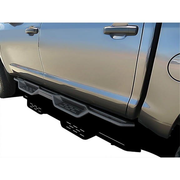 APS Black 6 Inches Tubular Drop Down Style Nerf Bars Running Boards Compatible with Toyota Tundra 2007-2021 CrewMax