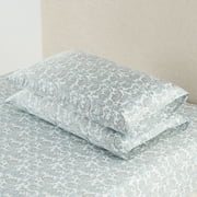 Better Homes & Gardens 400 TC  Hygro Cotton Pillowcases, Standard/Queen, Aqua Paisley, 2 Piece