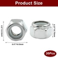 thumbnail image 3 of Glaciersei 30 Pcs 5/16-18 Nylon Insert Hex Locknuts 304 Stainless Steel Lock Nuts, Hex Drive, Full Thread Hardware Nuts for Mechanical Equipment & Construction Repair (Sliver) 5/16, 3 of 5