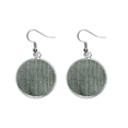 thumbnail image 1 of Denim Jean Cowboy Lining Textile Ear Dangle Silver Drop Earring Jewelry Woman, 1 of 3