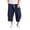 MP10-Navy, variant on Mens Trousers Mid Waist Baggy Wide Leg Hanging Crotch Hop Bloomers Calf Length Mid Rise Pockets Pants Basic Wear L Wh2