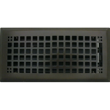 

4x10 Oil Rubbed Bronze Rockwell Floor or Wall Register (Faceplate Dimensions: 5.75 X 111/2 inches)