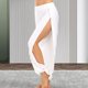 thumbnail image 3 of Pantalones casuales de talla grande para mujer, pantalones transpirables y agradables para la piel, adecuados para bailar Pilates, 3 of 5