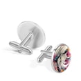thumbnail image 3 of Rhino Elegant Silver Stainless Steel Men's Cufflinks Set for Formal Attire - Ideal for Weddings and Business Meetings, 3 of 6