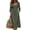 Army Green, variant on Ayolanni 3/4 Sleeve Dresses for Women 2026 V Neck Cotton A-Line Maxi Dresses Solid Work Formal Button Down Long Dress with Pockets Green L