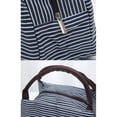 thumbnail image 5 of Bolsa de almuerzo para mujeres / hombres Lonchera para mujeres / hombres (rayas blancas y negras) Bolsa de almuerzo para mujeres y hombres Lonchera aislada para adultos, reutilizable, 5 of 5