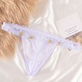 thumbnail image 3 of DIY Metal Rhinestone Letter Thong For Women's Sexy And Lace Underwear Custom plus Size Panties for Women 2x Lace Panties L Seamless Bikini Glow in The Dark Lingerie on Clearance One Size White, 3 of 3