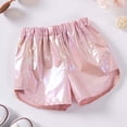 thumbnail image 2 of Girls Summer Shorts Playful Athletic with Elastic Waist for Toddlers and Kids Pink 2 Years-3 Years, 2 of 7