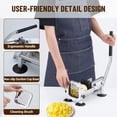 thumbnail image 3 of Garvee Commercial Vegetable Fruit Chopper, Heavy Duty French Fry Cutter with 3/8" & 1/2" Stainless Steel Blades for Restaurants & Kitchen, 3 of 6