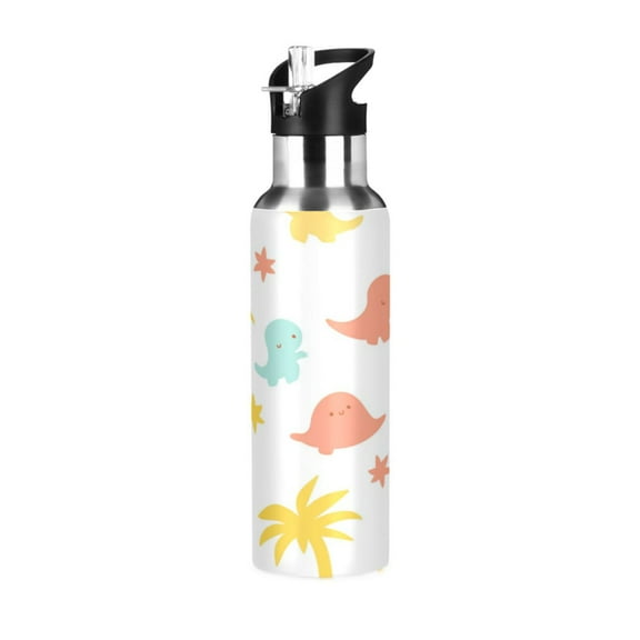 Cute Little Dinosaur 600ml Double Walled Stainless Steel LeakProof Sports Bottle Thermo 8h