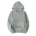 thumbnail image 6 of HAPIMO Womens Pet Holder Sweatshirts Cat and Small Dog Pouch Hoodies Animal Carrier Long Sleeve Tops Loose Casual Hooded Sweatshirts Gray XL, 6 of 7
