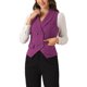 thumbnail image 1 of CHALECO DE TRAJE PARA MUJER INSPIRADOR CHIC, DOBLE BOTONADURA, CON SOLAPA, VESTIDO ELEGANTE, TALLA XL, MORADO OSCURO, 1 of 6