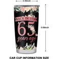 thumbnail image 3 of 65th Birthday Gifts for Women Tumbler,65th Birthday Decorations for Women,Gifts for 65 Year Old Woman,Gifts for 65th Birthday,1958 Birthday Gifts for Women,Her,Sister,Friends,Coffee Tumbler 20oz, 3 of 6