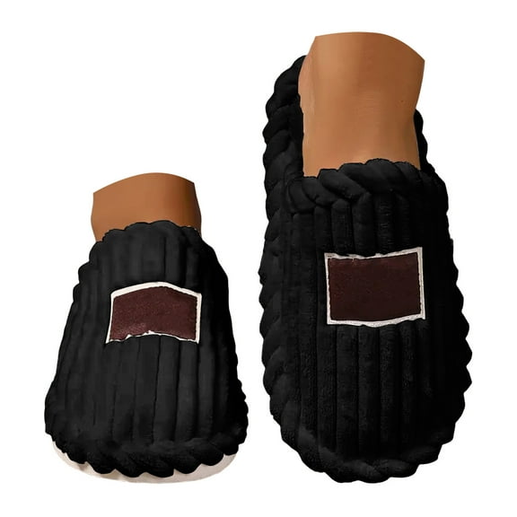 Mepaouo Womens Slippers Corduroy Closed Toe House Bedroom Shoes Memory Foam Winter Warm Indoor Slides